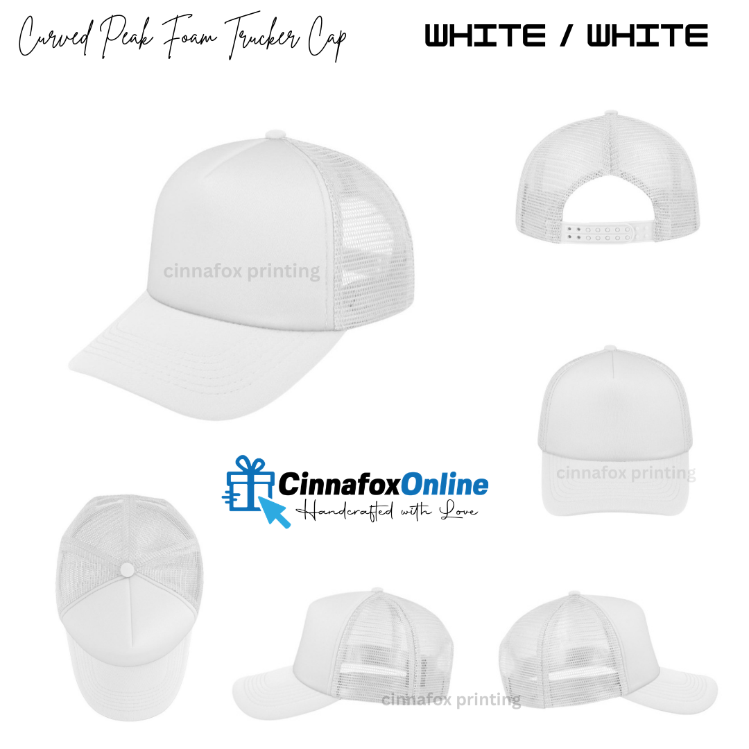 Curved Peak Foam Trucker Cap 5 Panel