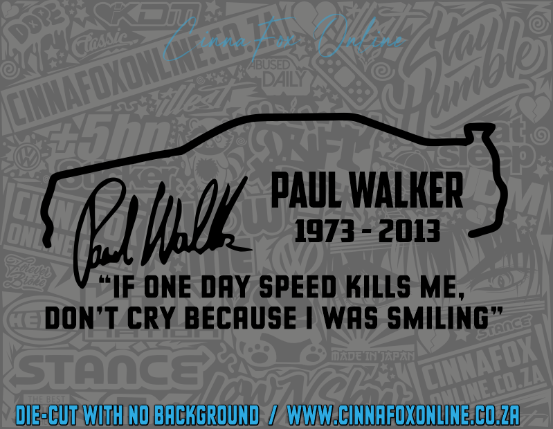 Paul Walker Stickers