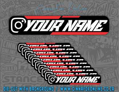 Insta Social Tag 10 Pack - Red