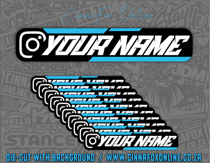 Insta Social Tag 10 Pack - Sky Blue