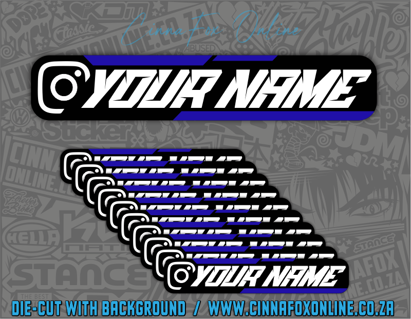 Insta Social Tag 10 Pack - Dark Blue