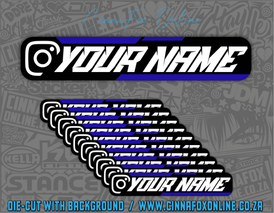 Insta Social Tag 10 Pack - Dark Blue