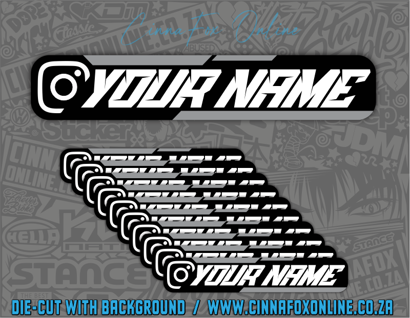 Insta Social Tag 10 Pack - Grey