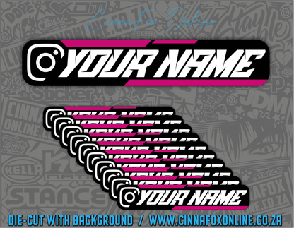 Insta Social Tag 10 Pack - Magenta