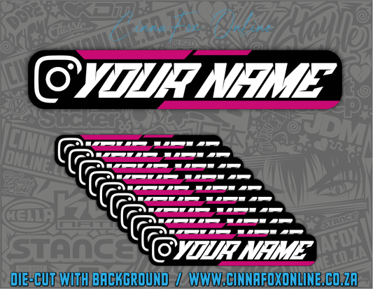 Insta Social Tag 10 Pack - Magenta