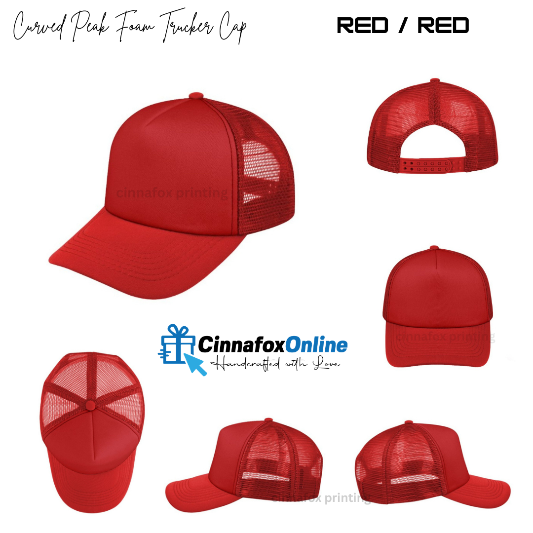 Curved Peak Foam Trucker Cap 5 Panel