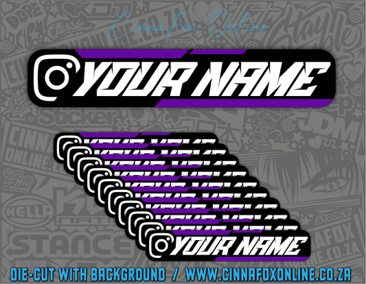 Insta Social Tag 10 Pack - Purple