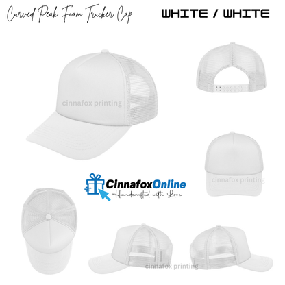 Curved Peak Foam Trucker Cap 5 Panel