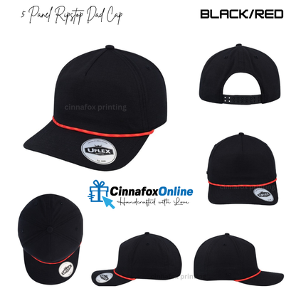 5 Panel Uflex Ripstop Dad Cap