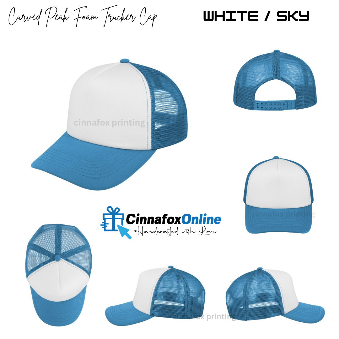 Curved Peak Foam Trucker Cap 5 Panel