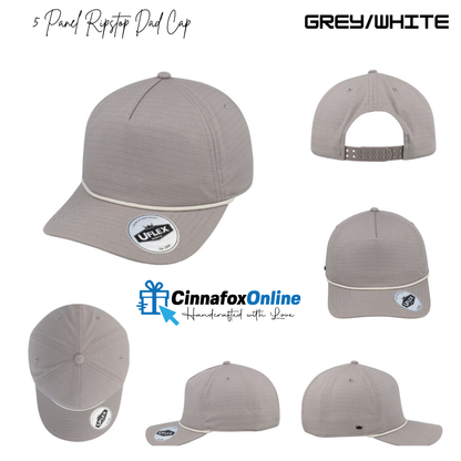 5 Panel Uflex Ripstop Dad Cap