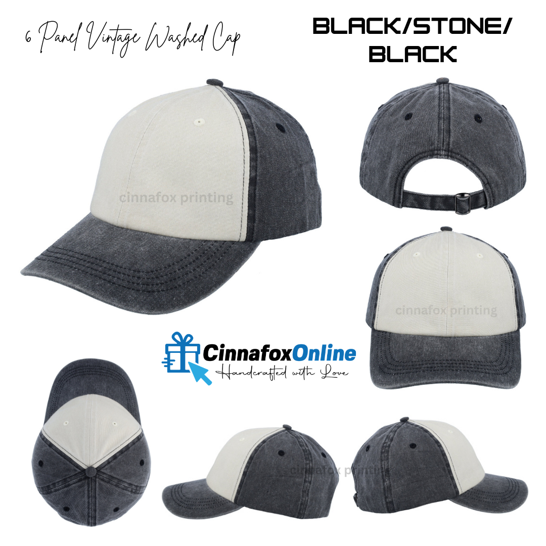 6 Panel Vintage Washed Cap