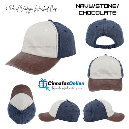 6 Panel Vintage Washed Cap