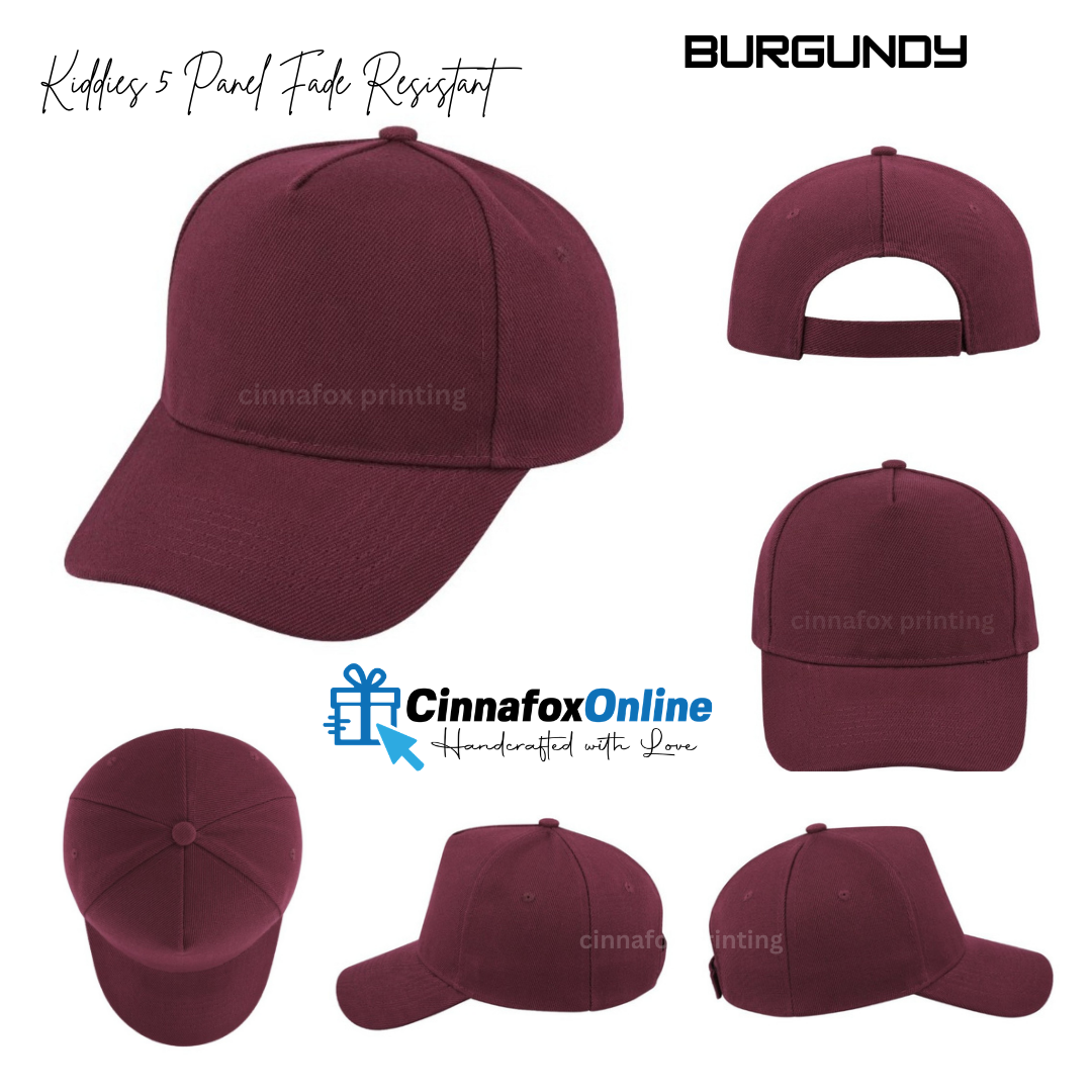 Kiddies 5 Panel Fade Resistant Cap