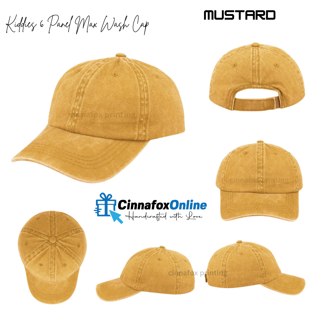 Kiddies Max Wash 6 Panel Cap