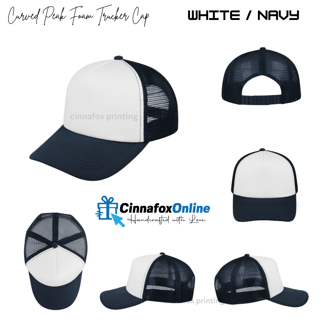 Curved Peak Foam Trucker Cap 5 Panel
