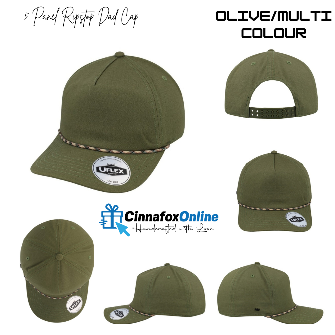 5 Panel Uflex Ripstop Dad Cap