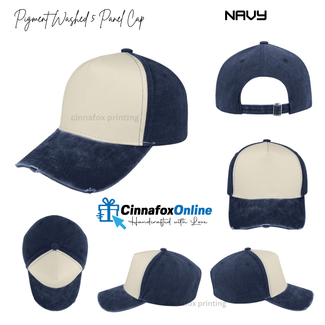 Pigment Washed 5 Panel Cap