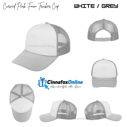 Curved Peak Foam Trucker Cap 5 Panel