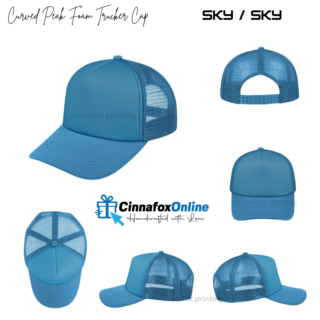 Curved Peak Foam Trucker Cap 5 Panel