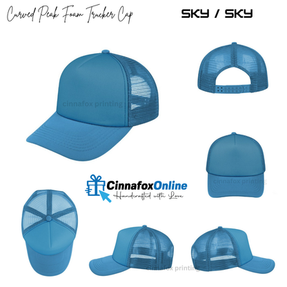 Curved Peak Foam Trucker Cap 5 Panel