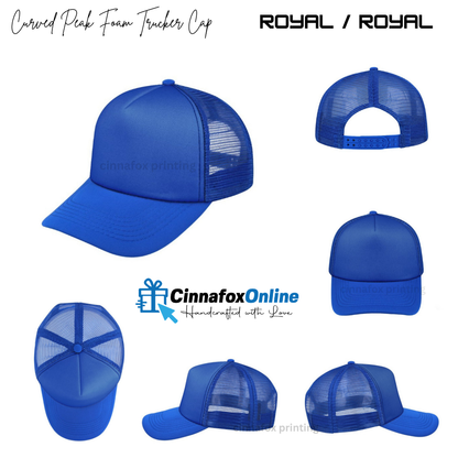 Curved Peak Foam Trucker Cap 5 Panel