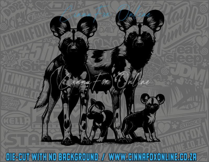 African Wild Dog 04 Decal
