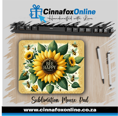 Bee Happy Mouse Pad