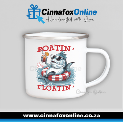 Boatin' & Floatin' Metal Mug
