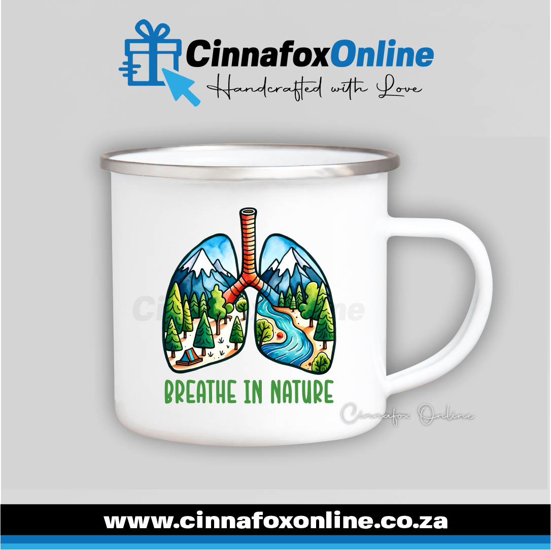 Breathe In Nature Metal Mug