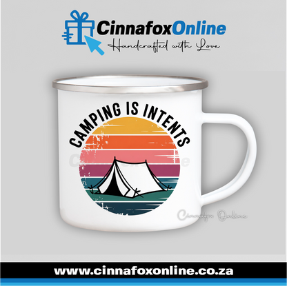 Camping Is Intents Metal Mug