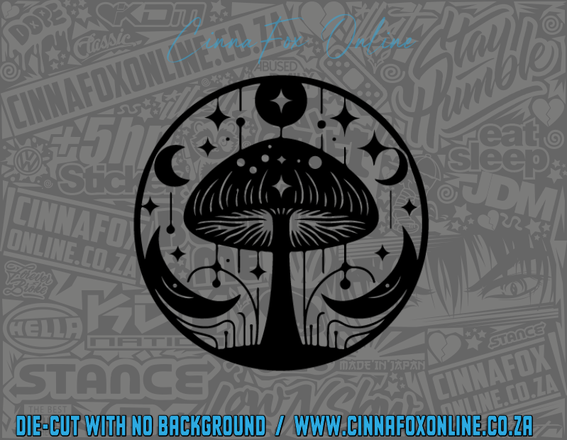 Celestial Round - Mushroom Decal