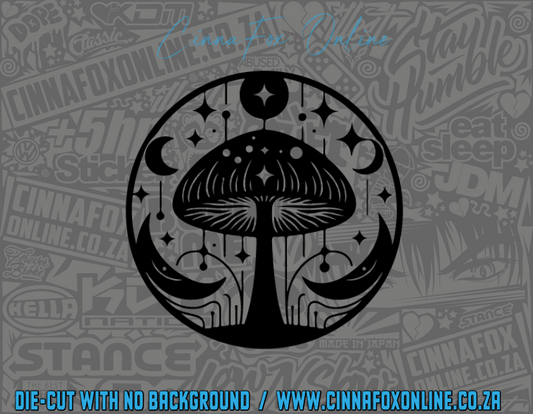 Celestial Round - Mushroom Decal