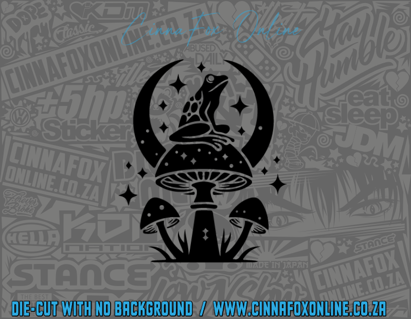 Celestial Frog Mushroom Decal