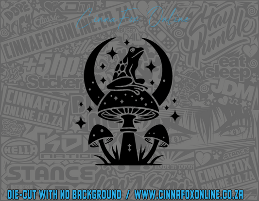 Celestial Frog Mushroom Decal