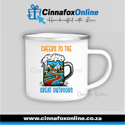 Cheers To The Great Outdoors Metal Mug