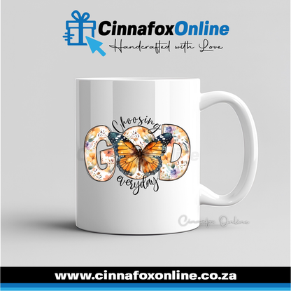 Choosing God Everyday Butterfly Mug