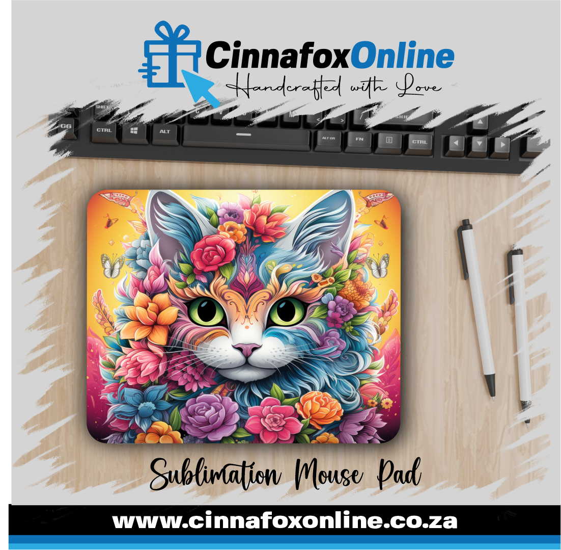 Colourful Cat Mouse Pad