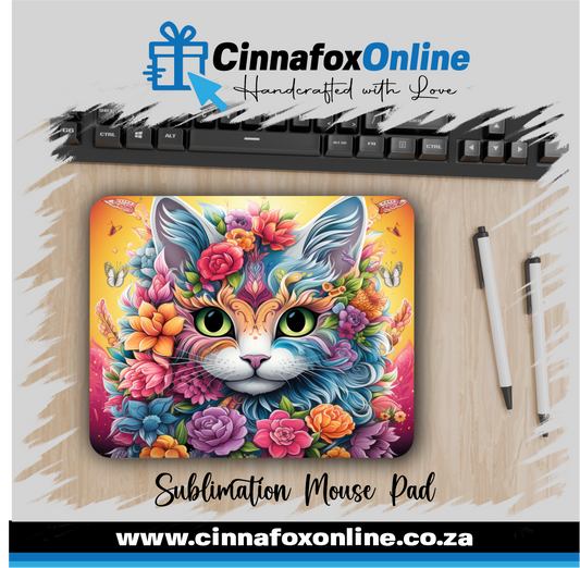 Colourful Cat Mouse Pad