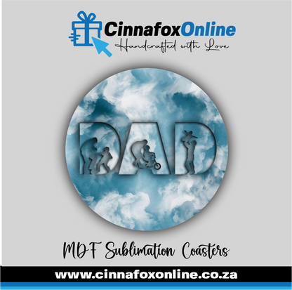 Dad 01 Round Coaster