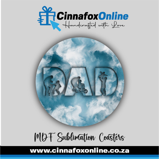 Dad 01 Round Coaster