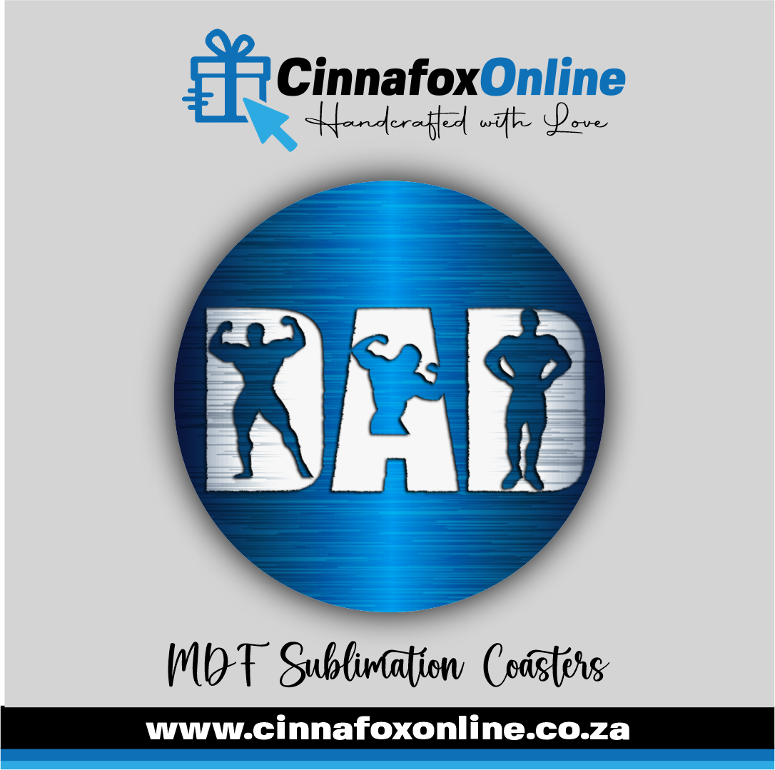 Dad 02 Round Coaster