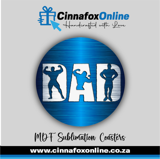 Dad 02 Round Coaster