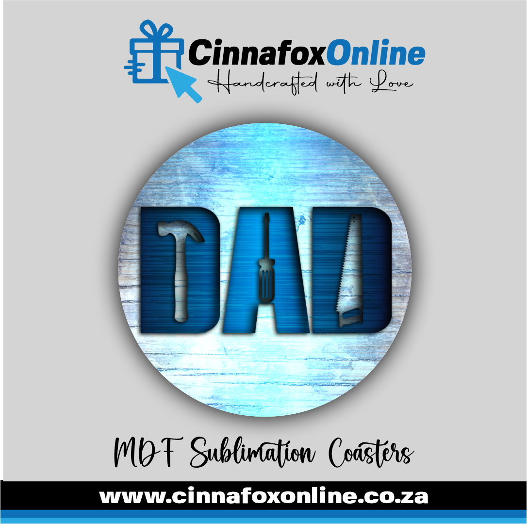 Dad 03 Round Coaster