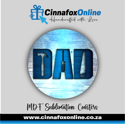 Dad 03 Round Coaster