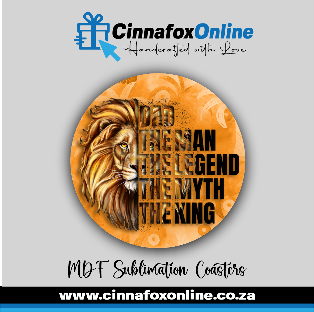 Dad The Man The Legend Round Coaster