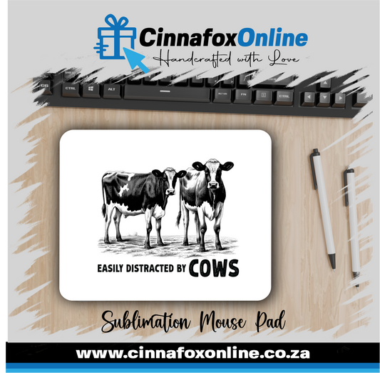 Easily Distracted By Cows Mouse Pad