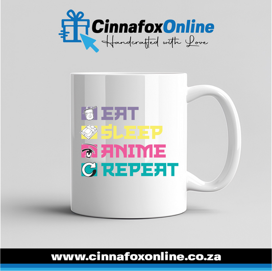 Eat Sleep Anime Repeat 02 Mug