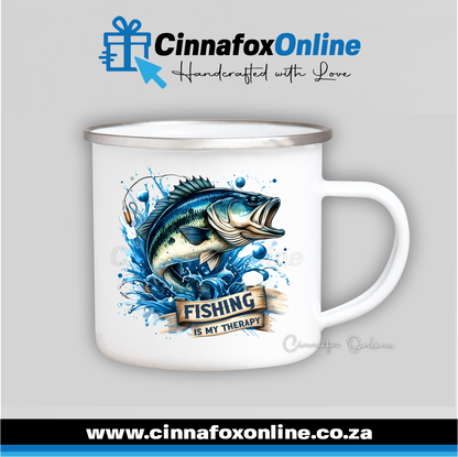 Fishing Cheaper Than Therapy 03 Metal Mug