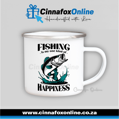 Fishing Is My One Kind Of Happiness Metal Mug